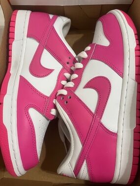 Nike Hot Pink and White Low-Top Sneakers